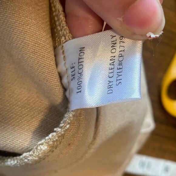 Edit by Nine Womens Khaki Colored Twill Utility Pants Straight Leg Large - Picture 4 of 8